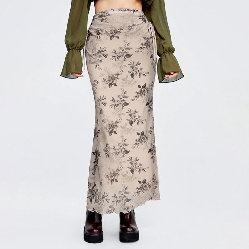 Floral Bodycon Maxi Skirt