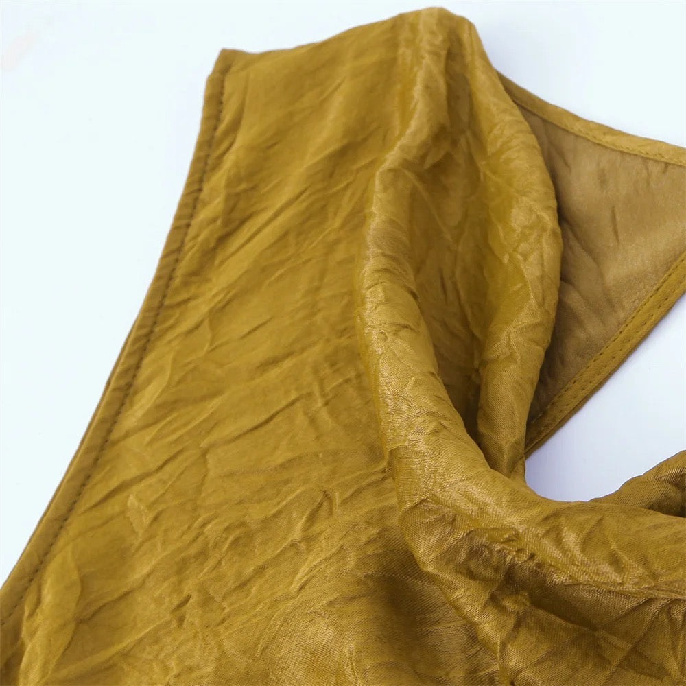 HOK Mustard Satin Dress