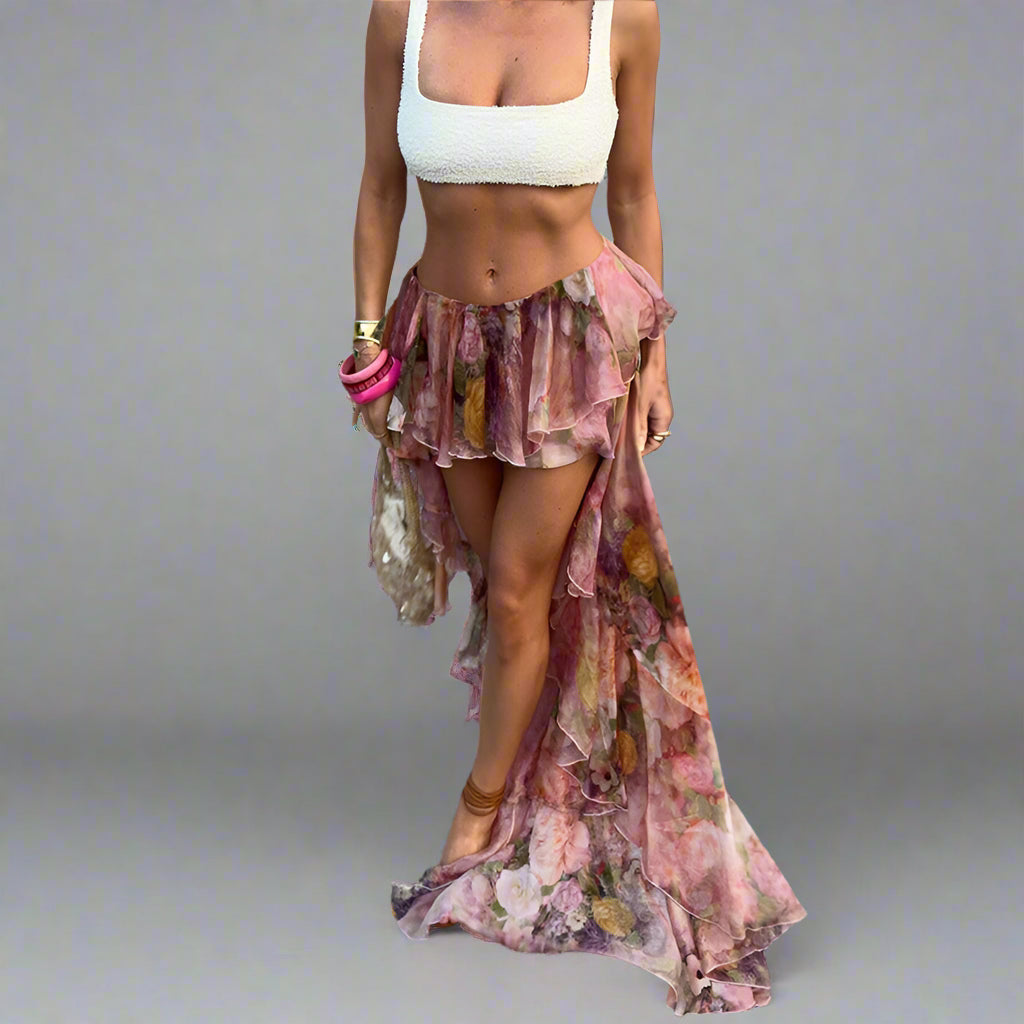 SIS Pink Tiered Skirt