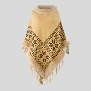 Textured Fur Poncho