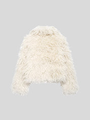 JUL Short White Fur Coat