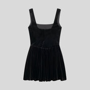 U Burgundy Velvet Mini Dress