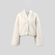 JOOM Cropped Fur Coat