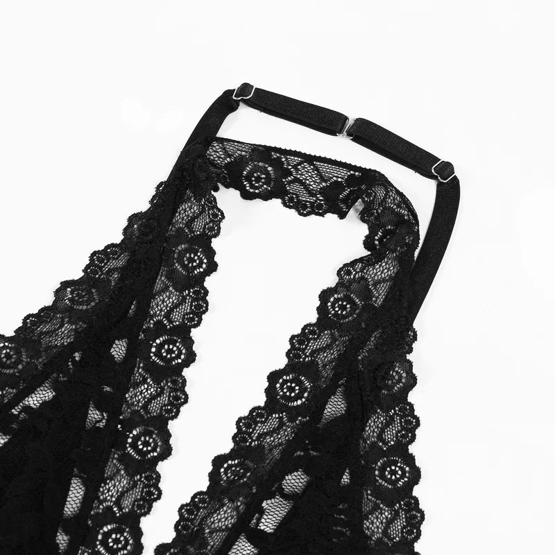 Nom Black Lace Skirt & Tank Set