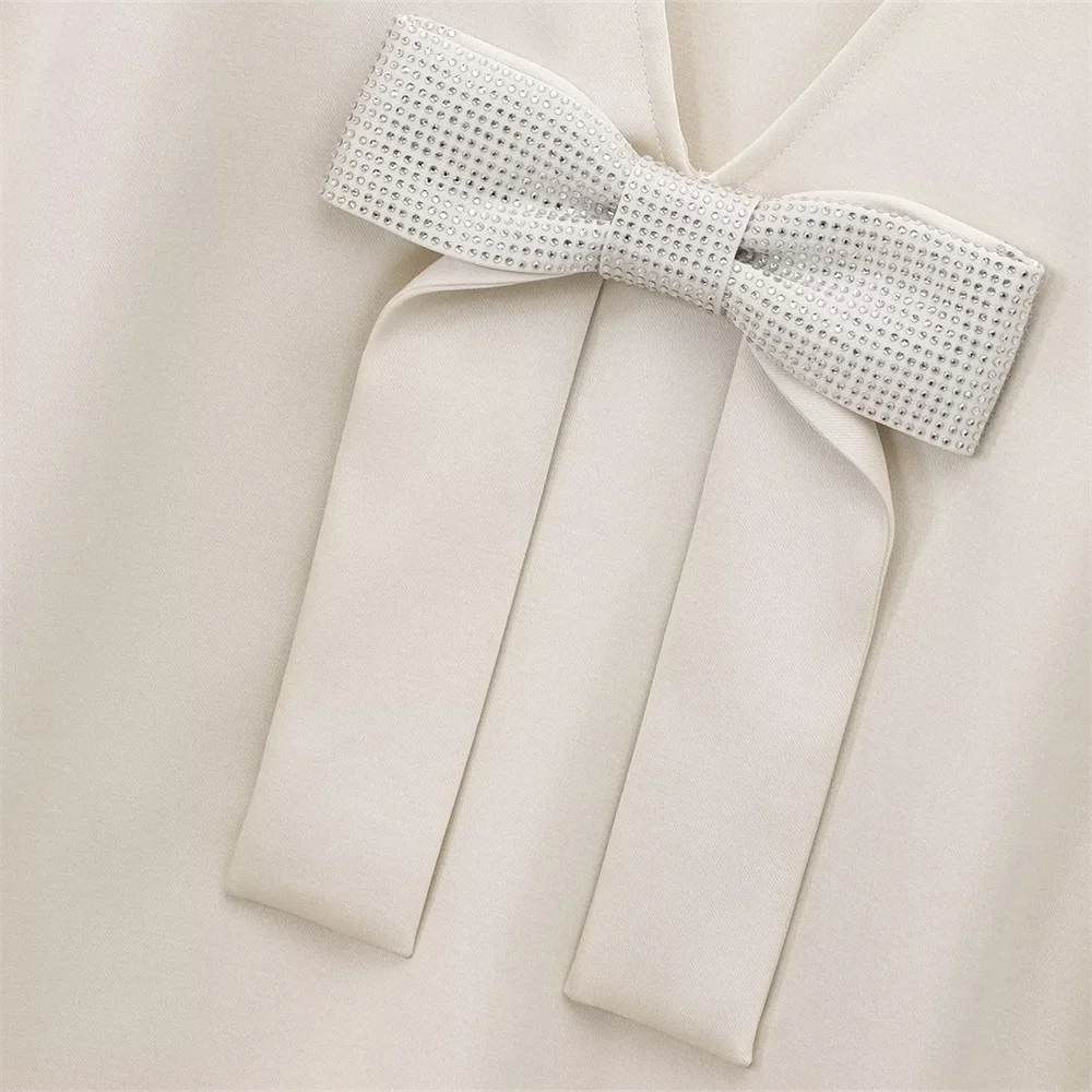 White Mini Bow Dress