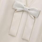 White Mini Bow Dress