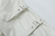 SPP Black-White Strap Leather Jacket