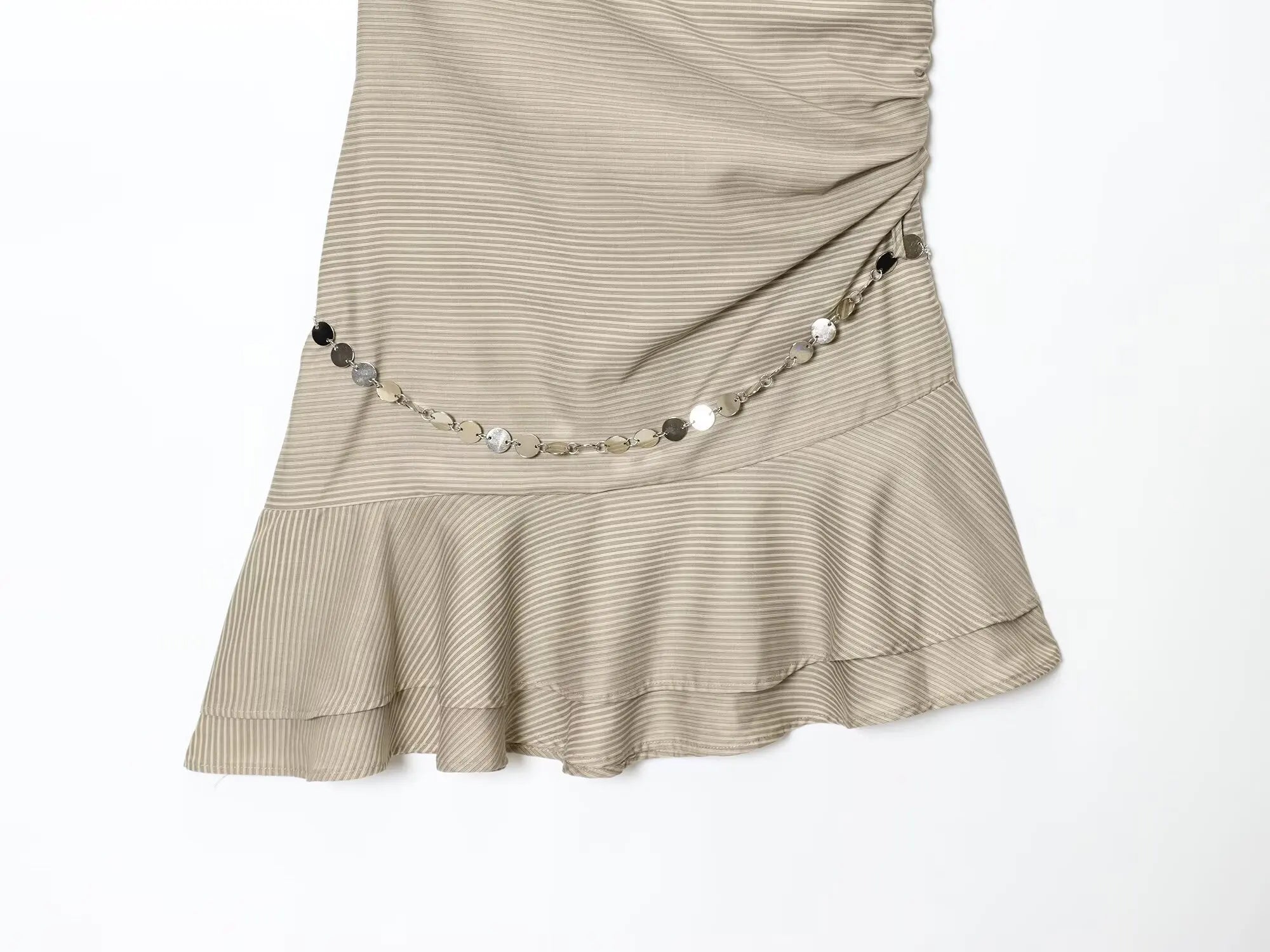 Fringed Mini Dress with Chain