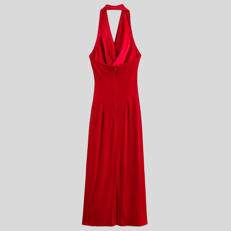 RED Red Maxi Evening Dress