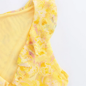 Yellow Fringe Mini Dress U