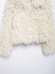 JUL Short White Fur Coat