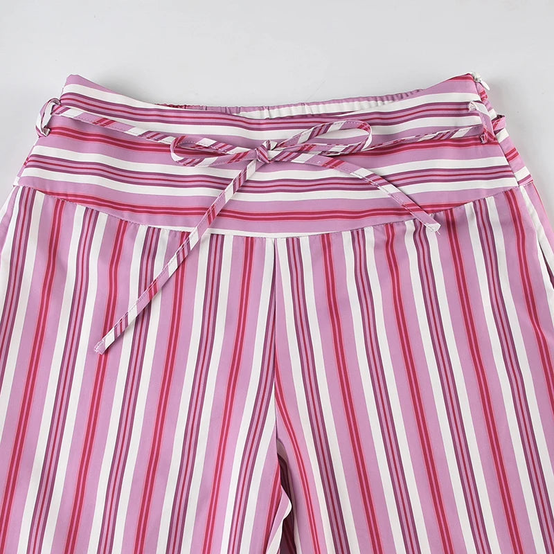 מכנס פסים וורוד דגם PINK