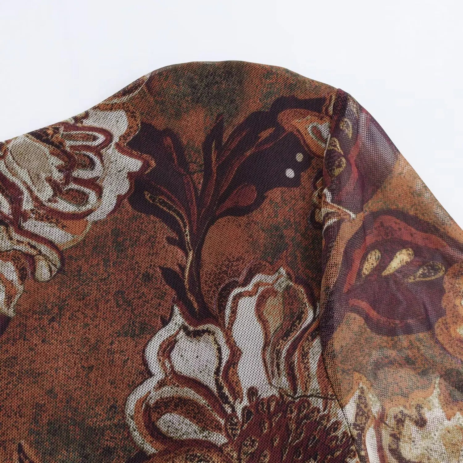 JI Floral Long-Sleeve Dress