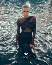 HIK Semi-Sheer Bodycon Dress