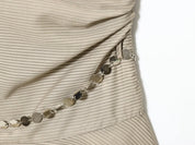 Fringed Mini Dress with Chain