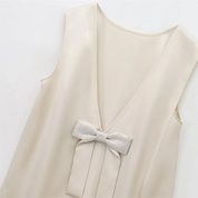 White Mini Bow Dress