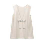 White Mini Bow Dress