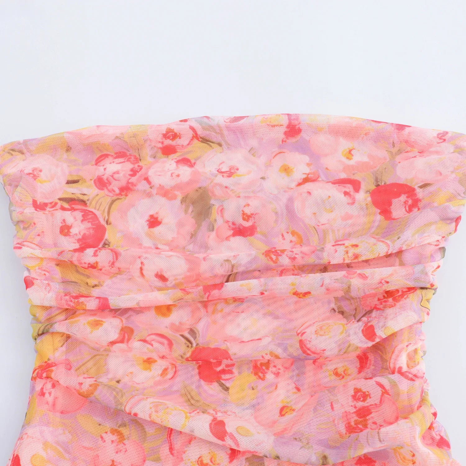 SP Floral Satin Backless Dress