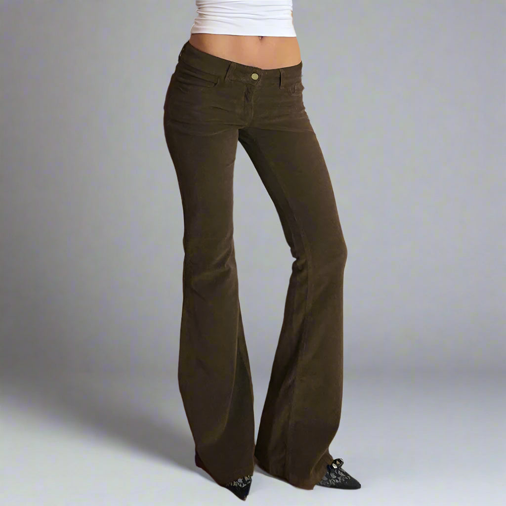 HJ Low-Rise Brown Flares
