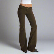 HJ Low-Rise Brown Flares