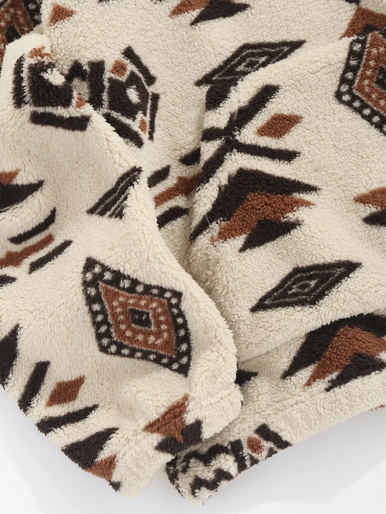 Geometric Fleece Sweatshirt