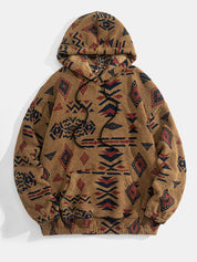 Geometric Warm Hoodie