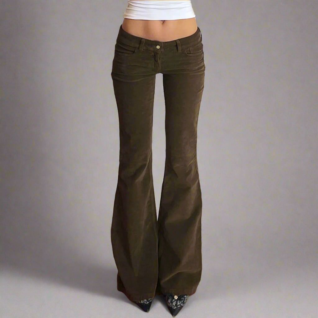HJ Low-Rise Brown Flares