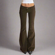 HJ Low-Rise Brown Flares