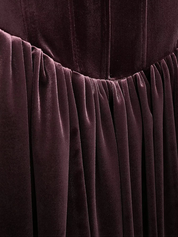 U Burgundy Velvet Mini Dress
