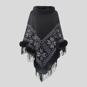 Textured Fur Poncho