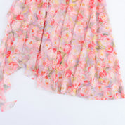 SP Floral Satin Backless Dress