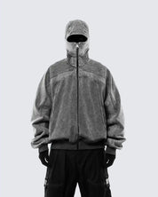 Rock Eye-Cutout Zip Hoodie