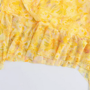 Yellow Fringe Mini Dress U