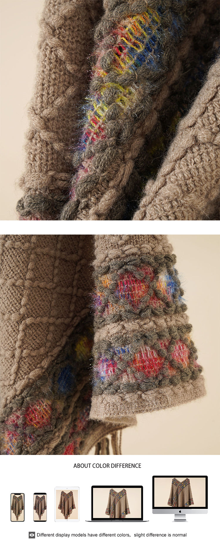 SO Lightweight Textured Poncho