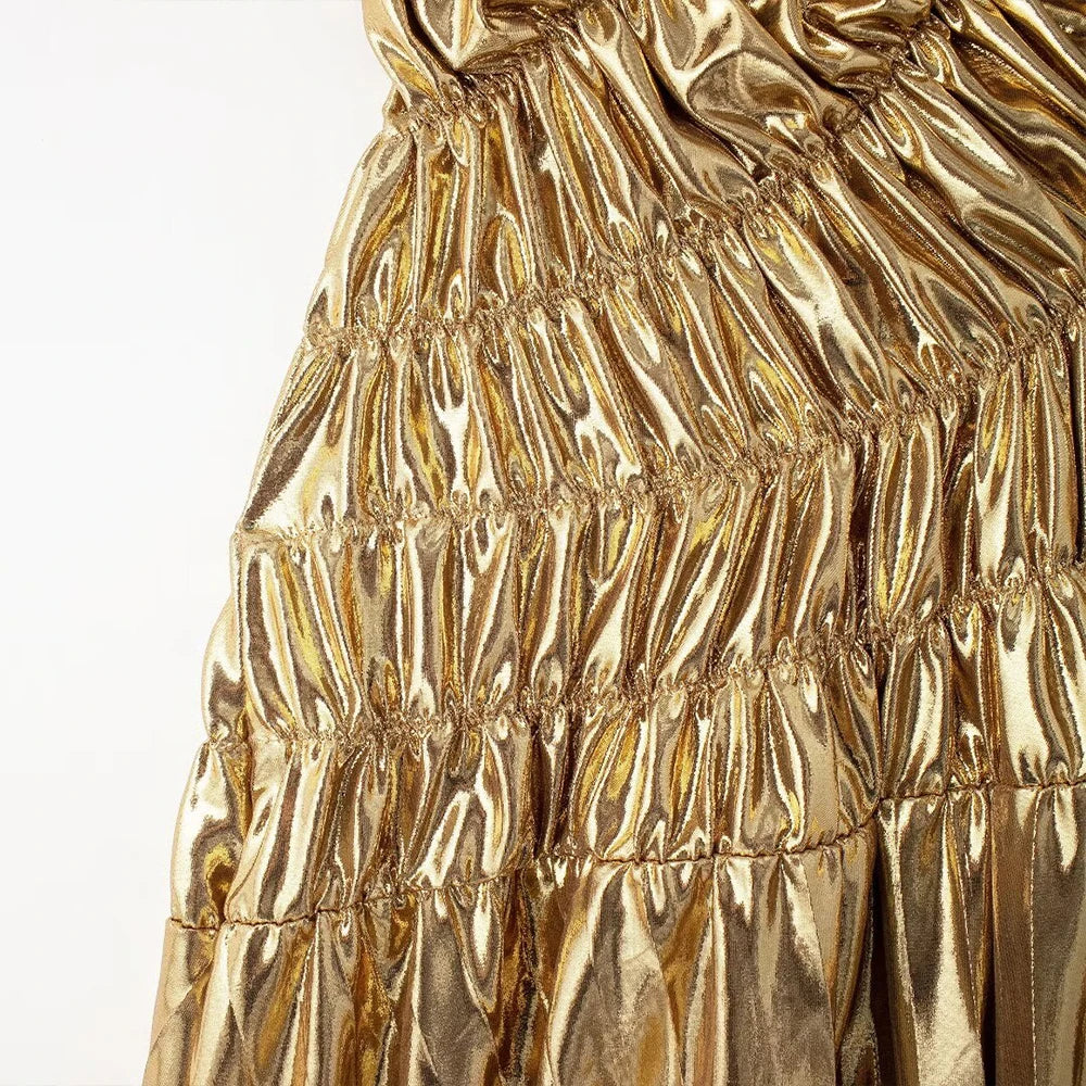 GOLD Gold Maxi Evening Dress