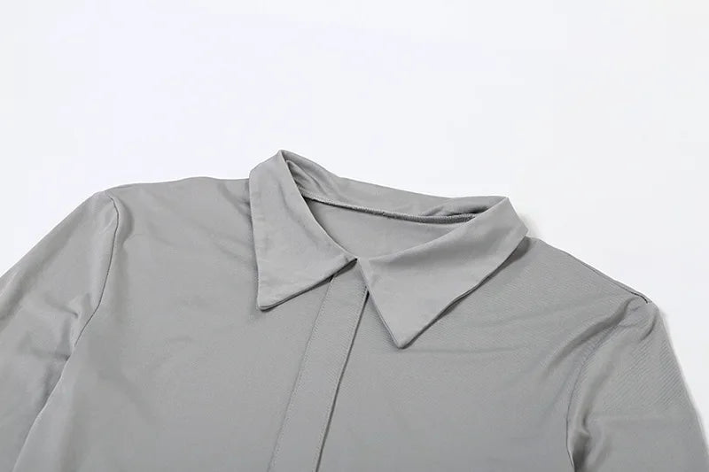 Nom Fitted Button Mini Dress