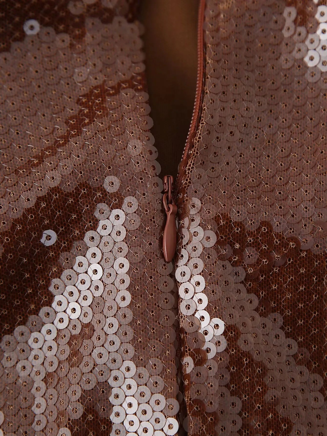 KEND Brown Sequin Evening Dress