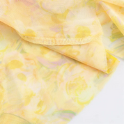 Yellow Fringe Mini Dress U