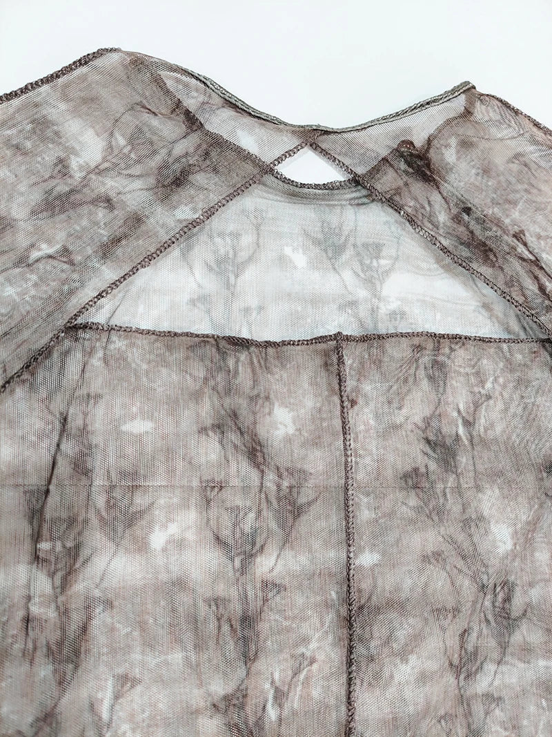 KIK Cut-Out Sheer Top