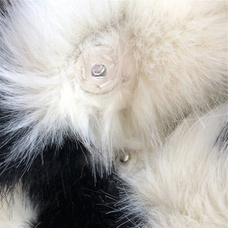 White Fur Heart Coat