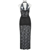 Nom Black Lace Skirt & Tank Set
