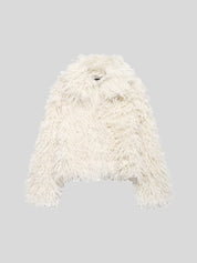 JUL Short White Fur Coat