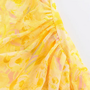 Yellow Fringe Mini Dress U