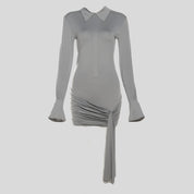 Nom Fitted Button Mini Dress