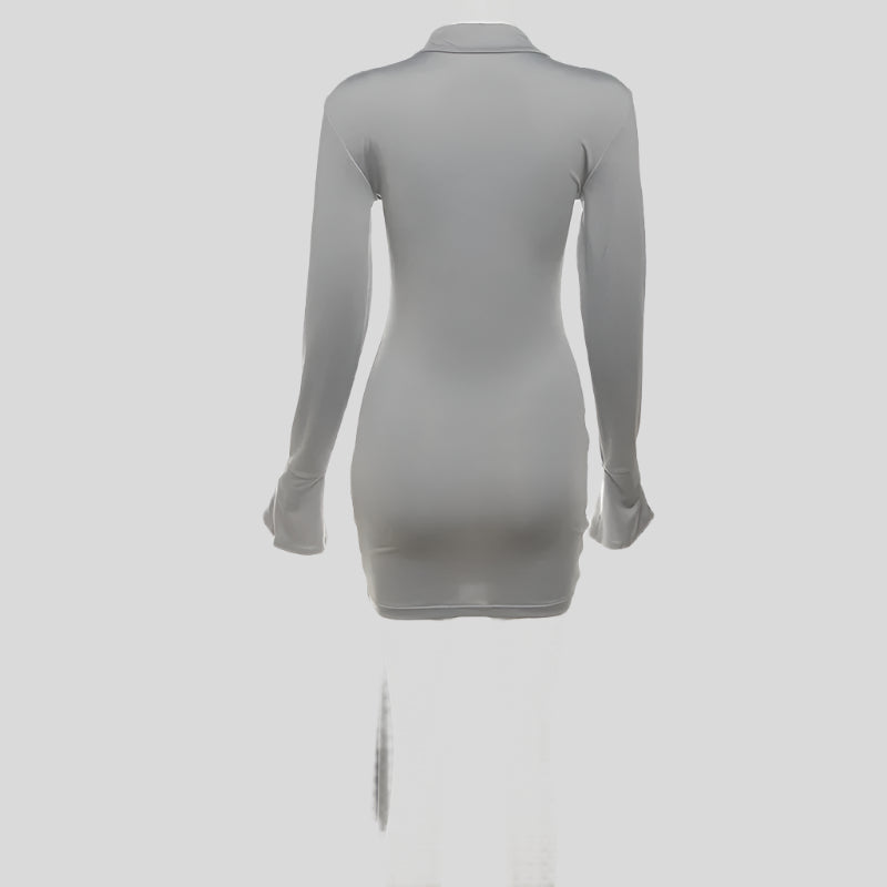 Nom Fitted Button Mini Dress