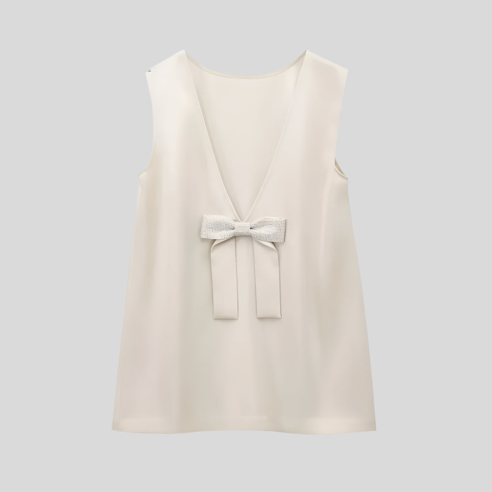 White Mini Bow Dress