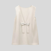 White Mini Bow Dress