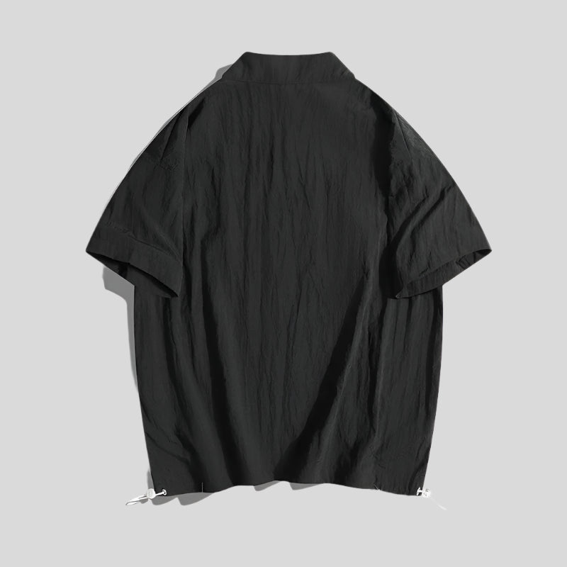 JUX Mandarin-Collar Shirt