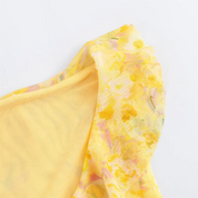 Yellow Fringe Mini Dress U