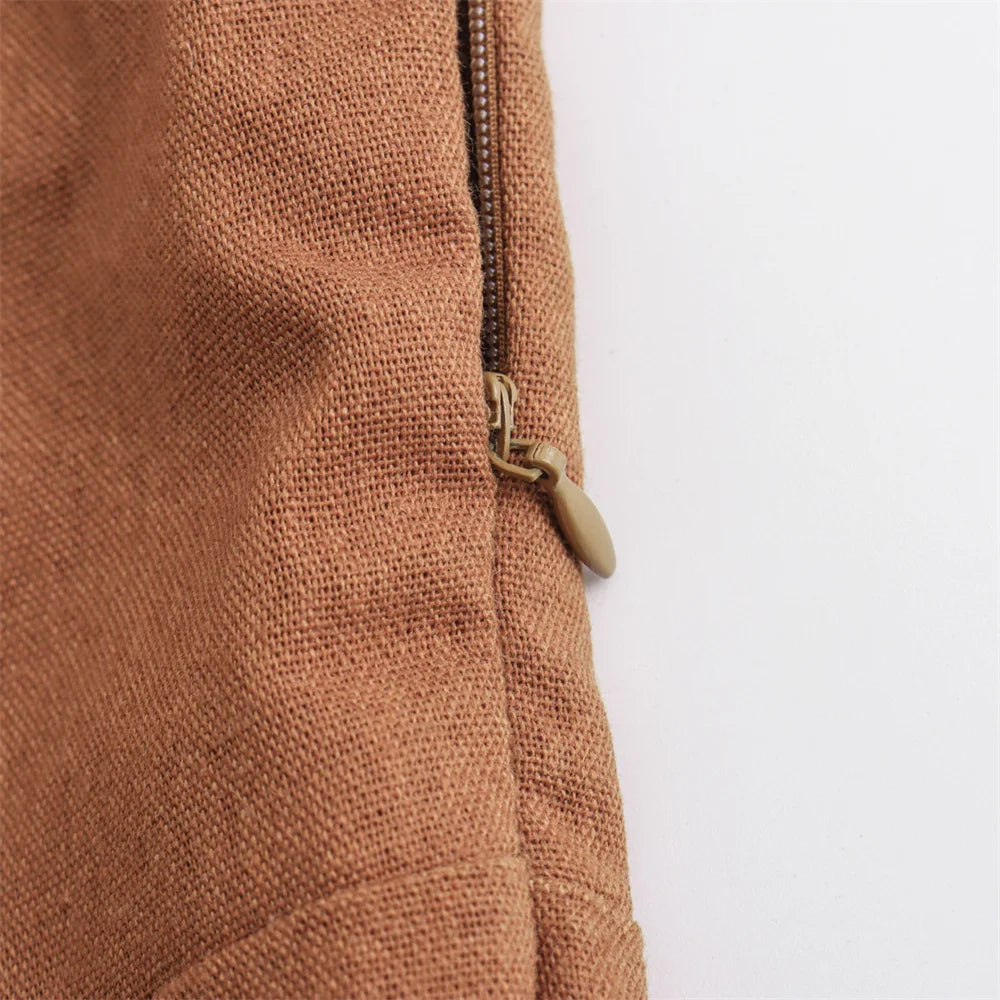 JU Brown Evening Dress